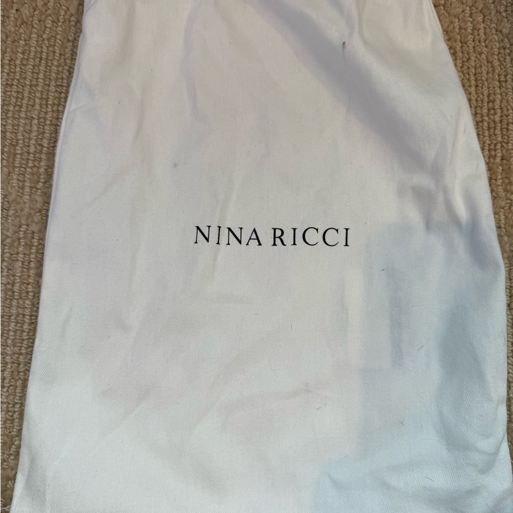 Nina Ricci Beautiful Ivory Canvas Heels With Sequ… - image 5